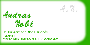 andras nobl business card